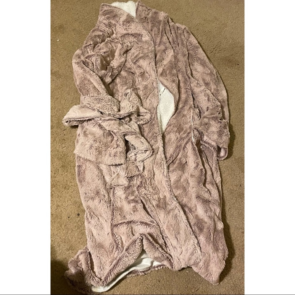 Pink and white Robe